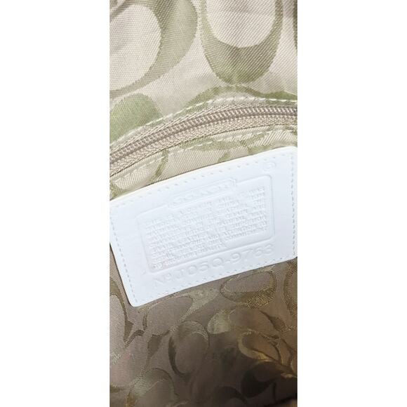 Limited Coach White Leather Multicolor Polka Dot Tote Bag 12676 Shoulder Purse - Picture 13 of 13